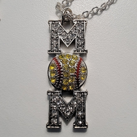 Softball Mom necklace 24" long - Picture 2 of 2
